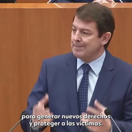 VÍDEO | Mañueco anuncia que la ley de violencia de género convivirá con la ley intrafamiliar: "Las dos son necesarias"