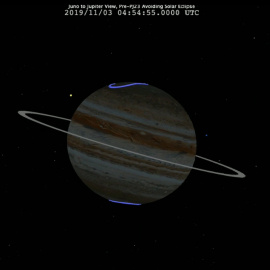 Misión Juno maniobra a fondo para sortear un letal eclipse joviano