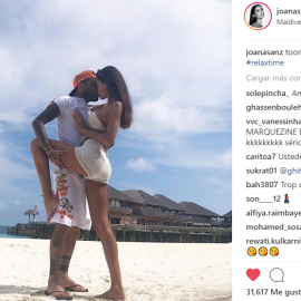 Joana Sanz y Dani Alves descansan en Maldivas