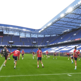 Entrenamiento de la Selección española femenina en Riazor