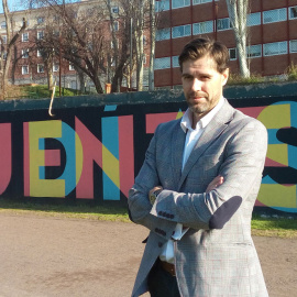 Raúl Chapado durante la entrevista en la Ciudad Universitaria de Madrid. /A. V.