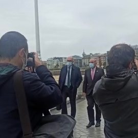 Protestas por la visita de Arriola a las obras del Metro en La Concha