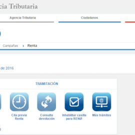 Página web de la Agencia Tributaria para la tramitación de la declaración del IRPF de 2015.