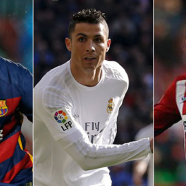 Messi, Cristiano y Griezmann. REUTERS / EFE