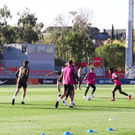 El Atlético de Madrid entrena en la Ciudad Deportiva Wanda