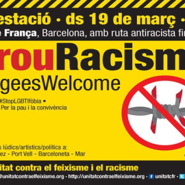 El lema de la marcha de Barcelona, que comenzará a las 17 horas en la Estació de França, será 'Prou Racisme!'.
