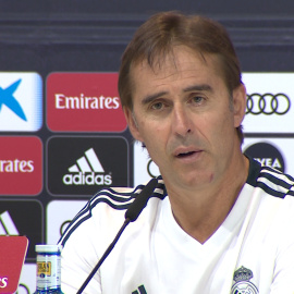 Julen Lopetegui en rueda de prensa