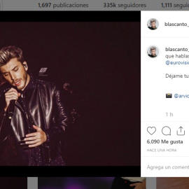 Blas Cantó pide sugerencias para su canción de Eurovisión