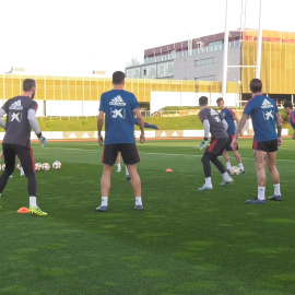 Entrenamiento vespertino de España en la Ciudad del Fútbol