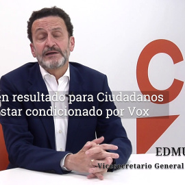 Edmundo Bal: ¨Un buen resultado electoral para Ciudadanos es no estar condicionado por Vox¨