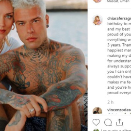 Fedez cumple 30 años rodeado de su mujer y sus amigos