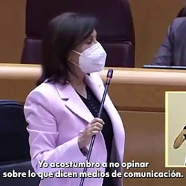 Margarita Robles: "¿El 'New Yorker'? No conozco este medio de comunicación"