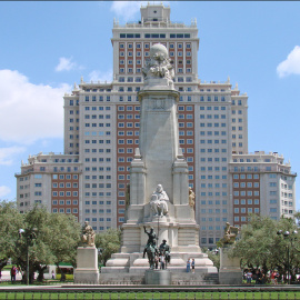Madrid reformará su Plaza de España, manteniendo el monumento a Cervantes, tras una consulta popular.- EUROPA PRESS