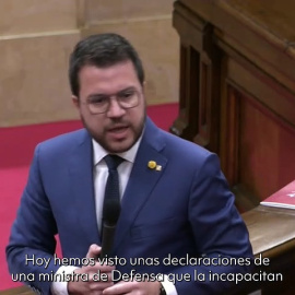 VÍDEO | Aragonès pide la dimisión de Robles por el caso Pegasus