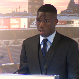 Vinicius Jr celebra la oportunidad de jugar en el Real Madrid
