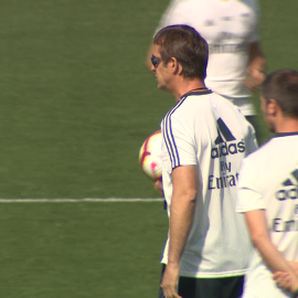 Entrenamiento del Real Madrid previo al partido contra el Getafe