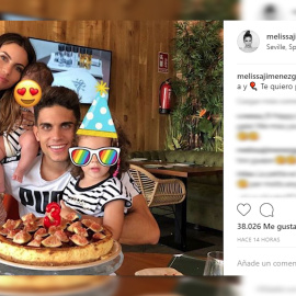 Melissa Jiménez y Marc Bartra celebran el cumpleaños de su hija
