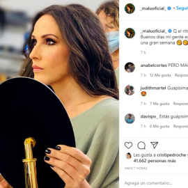 Malú reaparece radiante en redes sociales