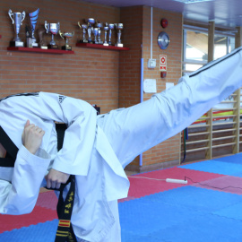 La taekwondista Eva Calvo posa durante su entrevista con 'Público'. /PÚBLICO