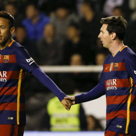 Neymar y Messi, en un partido reciente del Barcelona. REUTERS/Sergio Pérez
