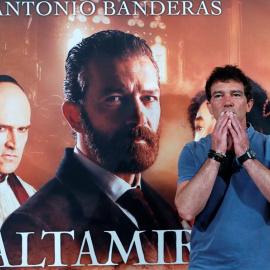 El actor Antonio Banderas durante la presentación de 'Altamira' una película que recrea el hallazgo que cambió para siempre la concepción del hombre prehistórico, las cuevas de Altamira, una casualidad que no lo fue tanto, ya que Marcelino 