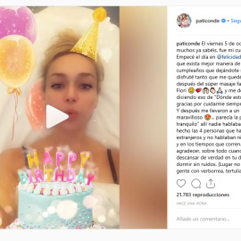Patricia Conde acaba su cumpleaños en urgencias