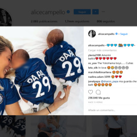 Alice y los gemelos, los mayores fans de Morata