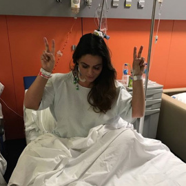 Marisa Jara muestra su ánimo tras el postoperatorio