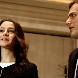 Inés Arrimadas y Albert Rivera en Madrid. / EFE