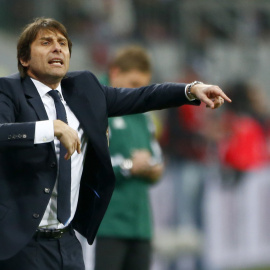 Antonio Conte, en el último amistoso que ha disputado Italia contra Alemania. /REUTERS