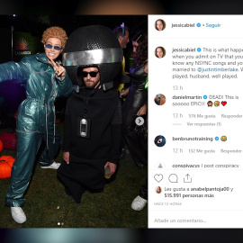 Timberlake y Jessica Biel brillan con su disfraz de Halloween