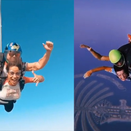 Óscar Casas y Begoña Vargas celebran su aniversario por las alturas