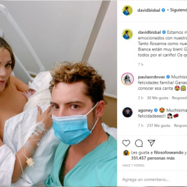 David Bisbal y Rosanna Zanetti, dan la bienvenida a su segunda hija en común