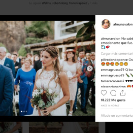 Almudena Navalón desvela cómo fue Carrasco vestido de novio
