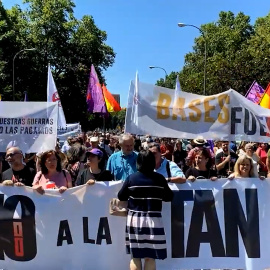 Manifestación contra la OTAN en Madrid: "La seguridad humana está en otro lugar"