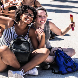 Laura Fernández y Leticia García en el Festival de Conciencia Afro de 2018. Foto: Lara Santaella.