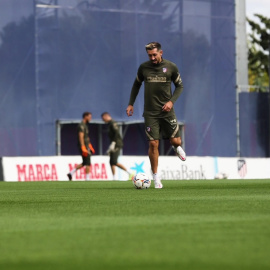 El Atlético de Madrid, durante un entrenamiento