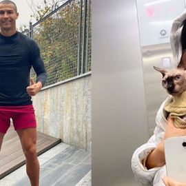 Georgina echa de menos a Cristiano que continúa en cuarentena