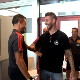 Primer entrenamiento de la selección con Luis Enrique