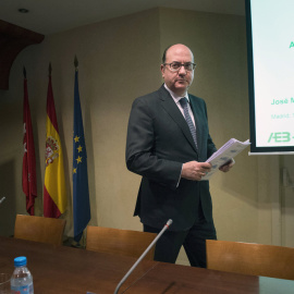 El presidente de la patronal bancaria española (AEB), José María Roldán, durante la presentación de los resultados del sector en 2015. EFE/Luca Piergiovanni