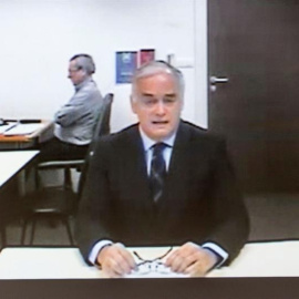Esteban González Pons, eurodiputado del PP, en su declaración por videoconferencia. EFE