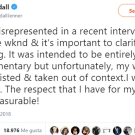 Kendall Jenner se disculpa en las redes sociales