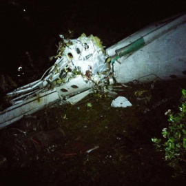 Imagen del avión estrellado que transportaba al Chapecoense. 360 Radio Colombia