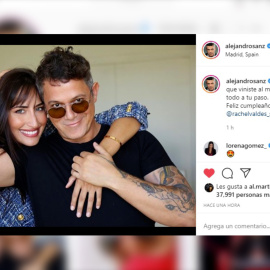 Alejandro Sanz declara su amor por Rachel Valdés el día de su cumpleaños