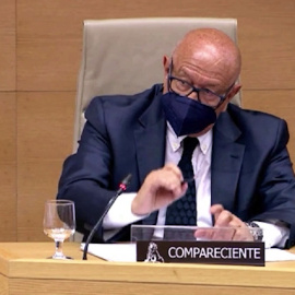 El comisario Marcelino Martín-Blas en su comparecencia en la comisión de investigación sobre la ‘operación Kitchen’ en el Congreso en 2021