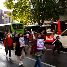 Trabajadores de comedores escolares califican el seguimiento de la huelga de "muy elevado"