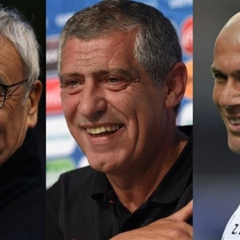 Ranieri, Fernando Santos y Zidane.
