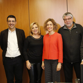 La comisión negociadora del PSOE y PSC se reúnen en Ferraz. / Europa Press