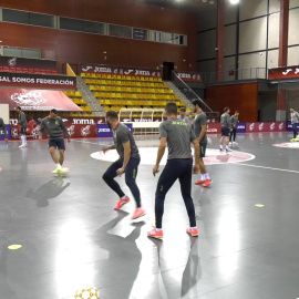 Entrenamiento de la Selección Española de Fútbol Sala