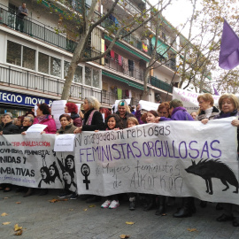 Cabecera de la manifestación contra el alcalde de Alcorcón, David Pérez. EUROPA PRESS